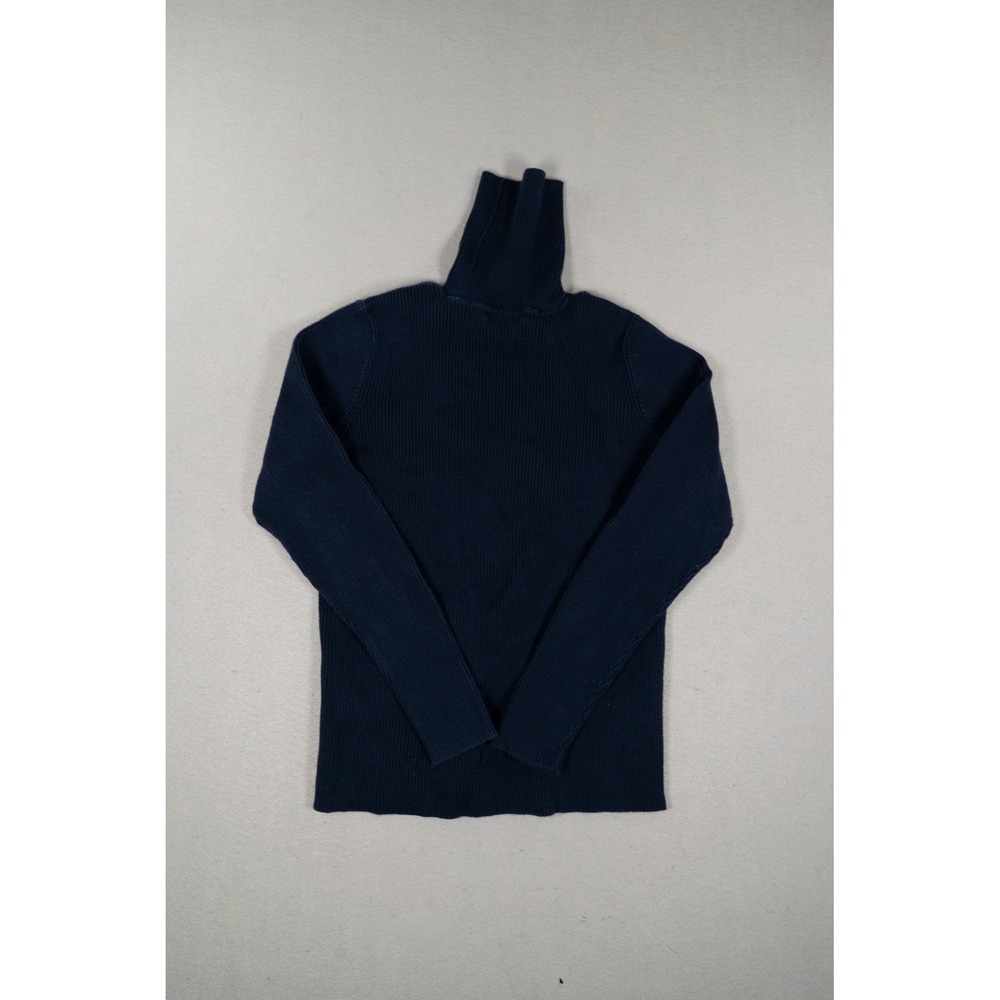 Vintage  Lauren Ralph Lauren Women's S Navy Turtleneck Knit Sweater - Picture 9 of 10